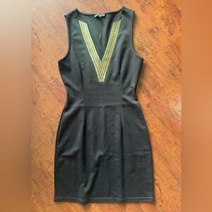 Guess Elegant Black mini  Dress with Gold Accents
